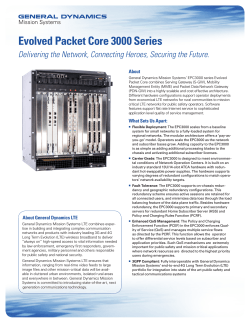 Evolved Packet Core (EPC) 3000 series