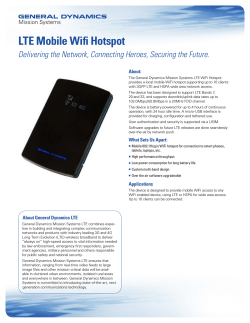 LTE Mobile Wifi Hotspot - General Dynamics Mission Systems