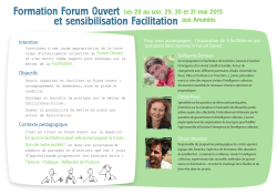 formation forum ouvert et sensibilisation facilitation