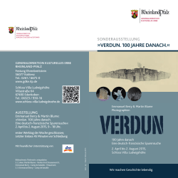 Flyer: Verdun. 100 Jahre danach - Generaldirektion Kulturelles Erbe