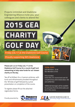 GEA Golf Day Registration Form - Gladstone Engineering Alliance
