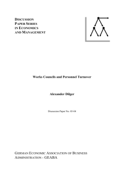 Works Councils and Personnel Turnover Alexander Dilger