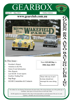 the latest edition of the Club magazine `GEARBOX`