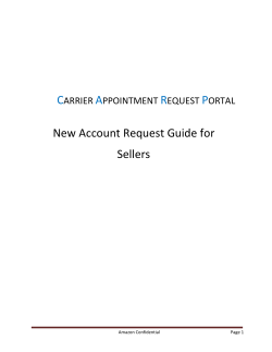New Account Request Guide for Sellers