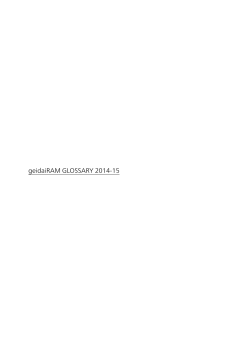geidaiRAM GLOSSARY 2014-15