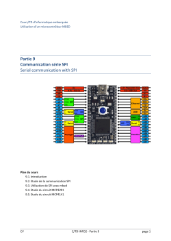 Partie 9 Communication sÃ©rie SPI Serial communication with SPI