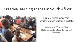 Creative learning spaces in South Africa: