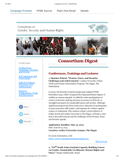 May 2015 - Consortium on Gender, Security and Human Rights