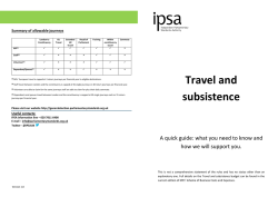 Travel and Subsistence Leaflet - IPSA General Election website