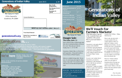 June 2015 Newsletter - Generations of Indian Valley