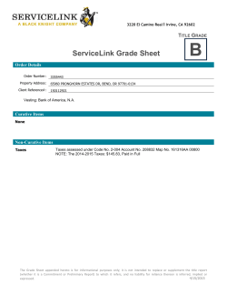 ServiceLink Grade Sheet B