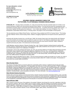 Press Release - Genesis Housing Corp