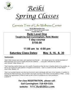 Reiki Spring Classes - Genesis Tree of Life Yoga and Wellness