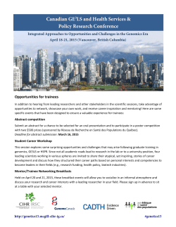 Opportunities for Trainees Flyer (downloadable)