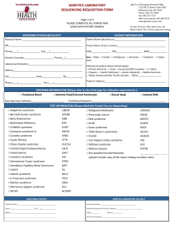 Sequencing Requisition Form