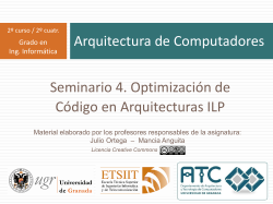 Seminario 4. OptimizaciÃ³n de cÃ³digo en arquitecturas ILP