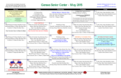 Geneva Senior Center - May 2015