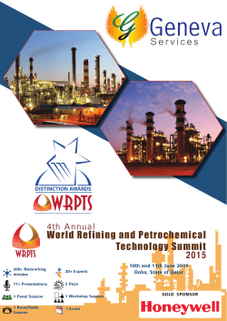 World Refining and Petrochemical Technology Summit 4th Annual