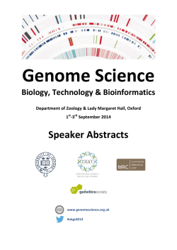 conference abstracts - Genome Science 2015