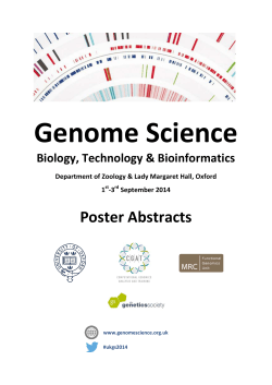Poster Abstract - Genome Science 2015
