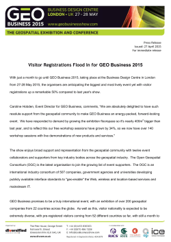 Visitor Registrations Flood In for GEO Business 2015