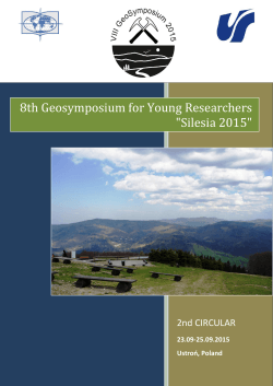 8th Geosymposium for Young Researchers "Silesia 2015"