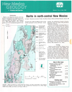 Barite in north-central New Mexico