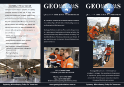 CAPABILITY STATEMENT - Geological Solutions