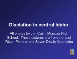 Glaciation in central Idaho