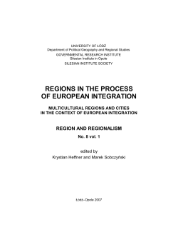 regions in the process of european integration
