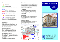 Flyer `Parken in Landau` - Das WebGIS der Stadt Landau in der Pfalz