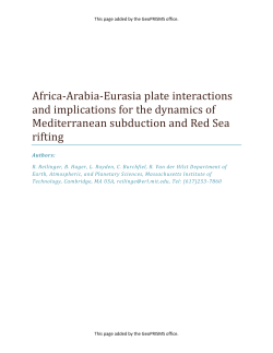 Africa-Arabia-Eurasia plate interactions and