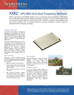 XXB2: GPS/BDS/GLO Dual-frequency Receiver