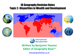 IB Geography Revision Notes Topic 2