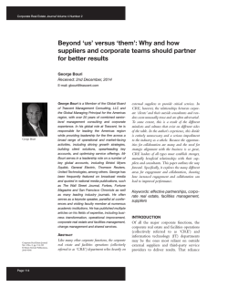 Beyond `us` versus `them`: Why and how suppliers