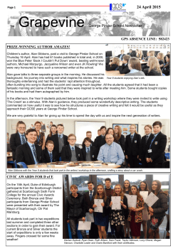 24th April 2015 - George Pindar School Scarborough
