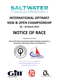 NOTICE OF RACE - Georges River Sailing Club