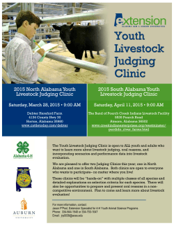 2015 North Alabama Youth Livestock Judging Clinic - Georgia 4-H
