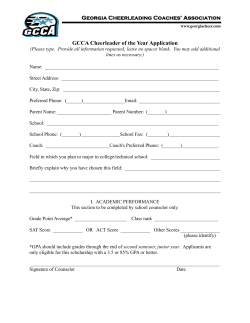 Cheerleader of the Year Application
