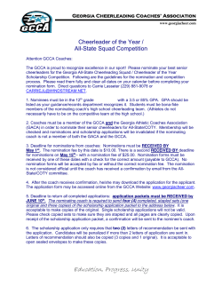 Cheerleader of the Year Nomination Form