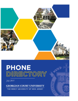 CAMPUS TELEPHONE DIRECTORY - Georgian Court University