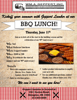 Come out to our BBQ on Thursday, June 11th!