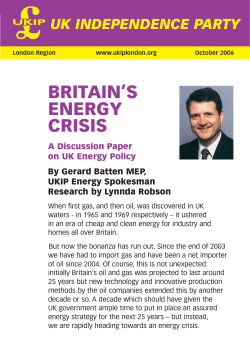 Britain`s Energy Crisis.