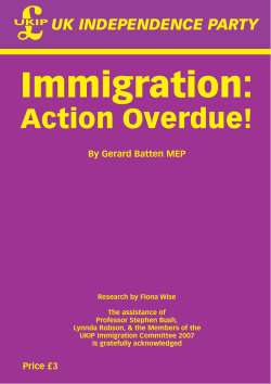 Immigration: - Gerard Batten MEP