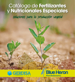 CatÃ¡logo de Fertilizantes y Nutricionales Especiales