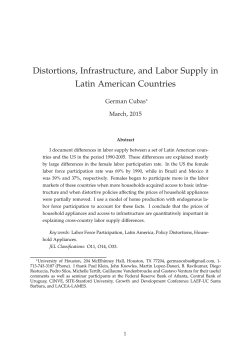 Distortions, Infrastructure, and Labor Supply in