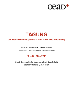 TAGUNG - Institut fÃ¼r Germanistik