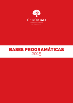 BASES PROGRAMÃTICAS 2015