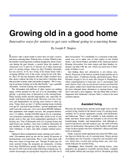 Article 37. Growing old in a good home