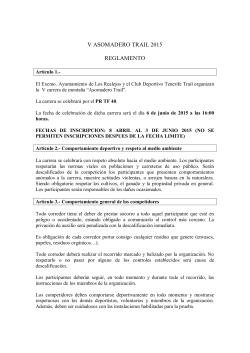 Reglamento - Gesport Canarias